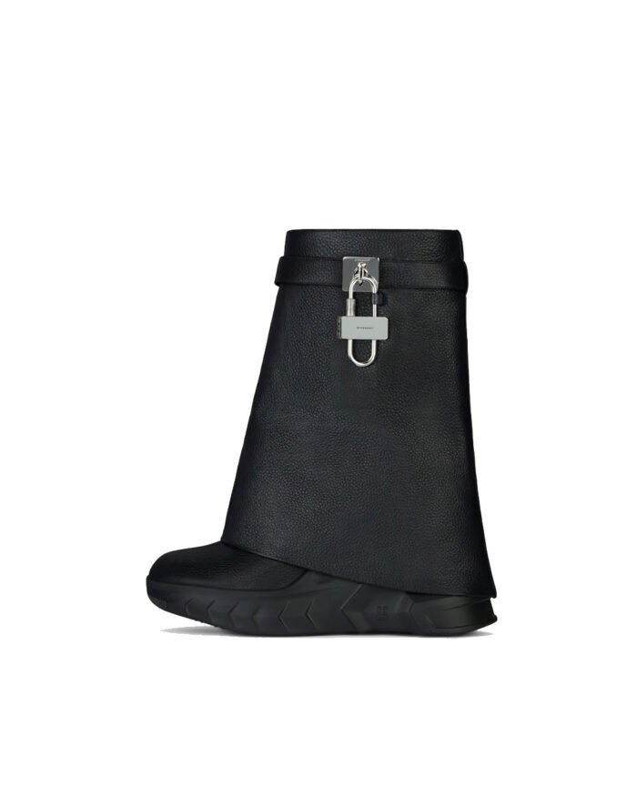Givenchy shark lock open toe motorcycle boots1