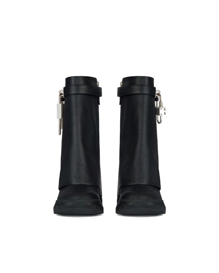 Givenchy shark lock open toe motorcycle boots2