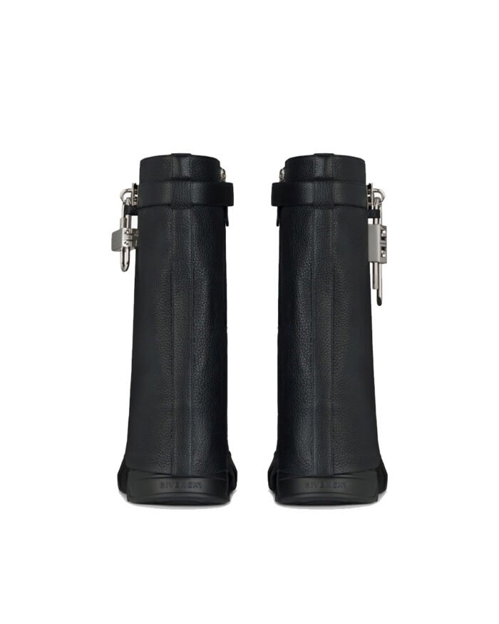 Givenchy shark lock open toe motorcycle boots3