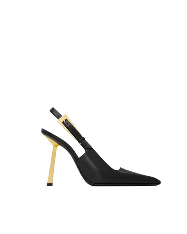 Expert in replicas, Lv, Hermès, Chanel, Yves Saint Laurent, Valentino and more... 20 Saint Laurent square pointed toe slingback pumps