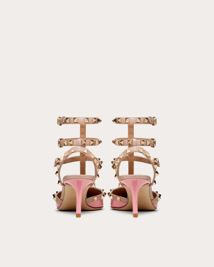 Valentino Garavani Pink Caged Rockstud Heels2