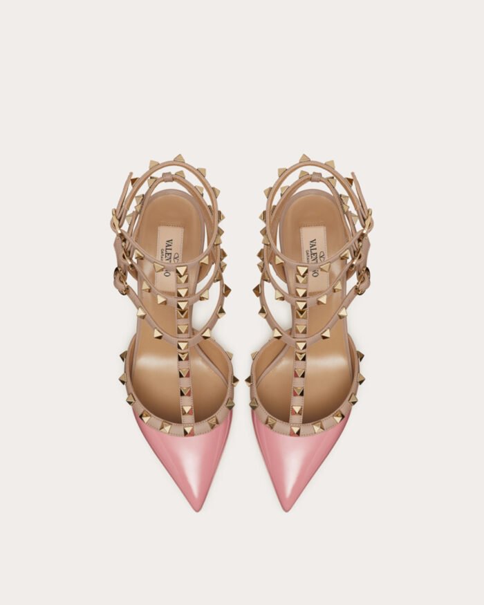 Valentino Garavani Pink Caged Rockstud Heels3