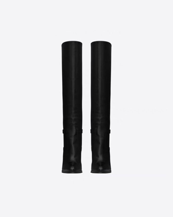 YSL DIANE Black Leather Boots2