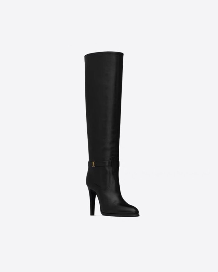 YSL DIANE Black Leather Boots3