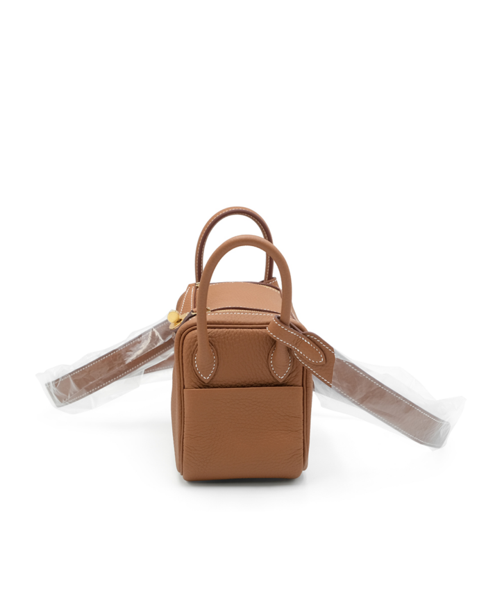 Hermes Etoupe Clemence Lindy 30 Gold Hardware1 2
