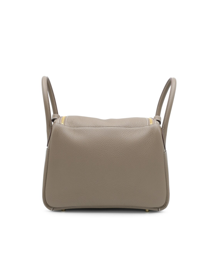 Hermes Etoupe Clemence Lindy 30 Gold Hardware1