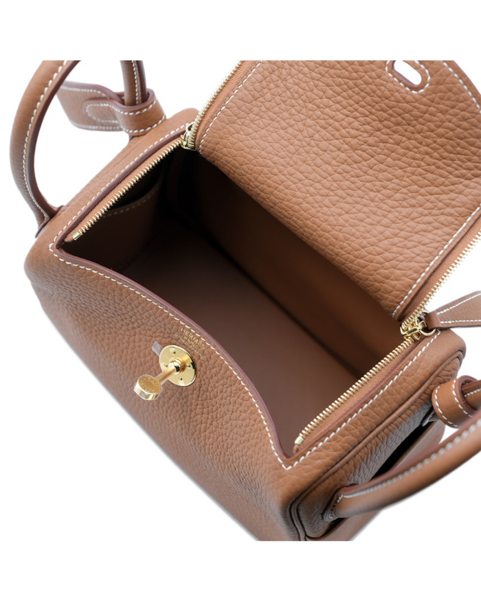 Hermes Etoupe Clemence Lindy 30 Gold Hardware5 2
