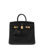 Hermes Black Matte Crocodile Baby Birkin - 25cm