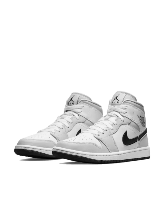 Air Jordan 1 Mid White Light Smoke Grey1
