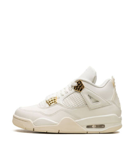 Air Jordan 4 Metallic Gold Sail White Sneakers
