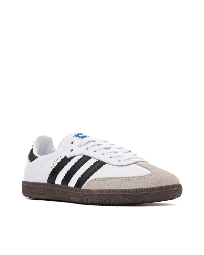 adidas Samba OG Athletic Shoe Big Kid Cloud White Core Black7